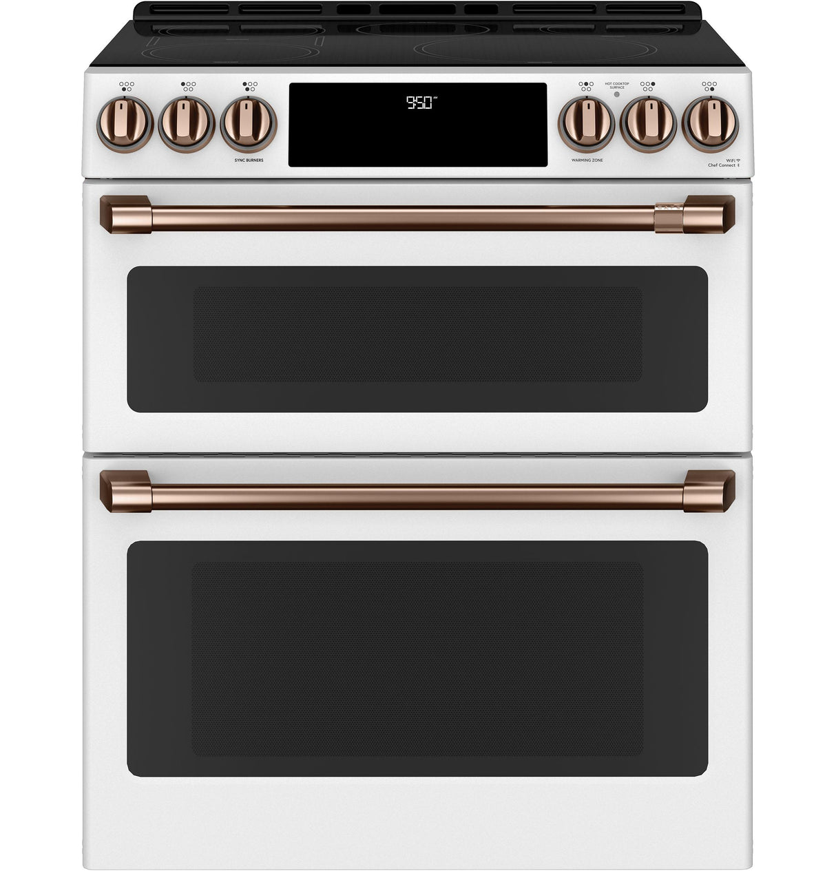 Café™ Front Control Induction Knobs and Handles - Brushed Copper