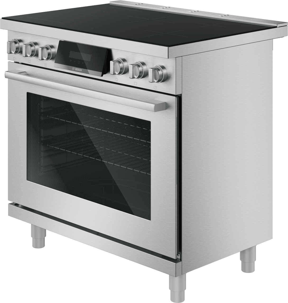 800 Series, Induction freestanding range cooker, 36'', Stainless steel