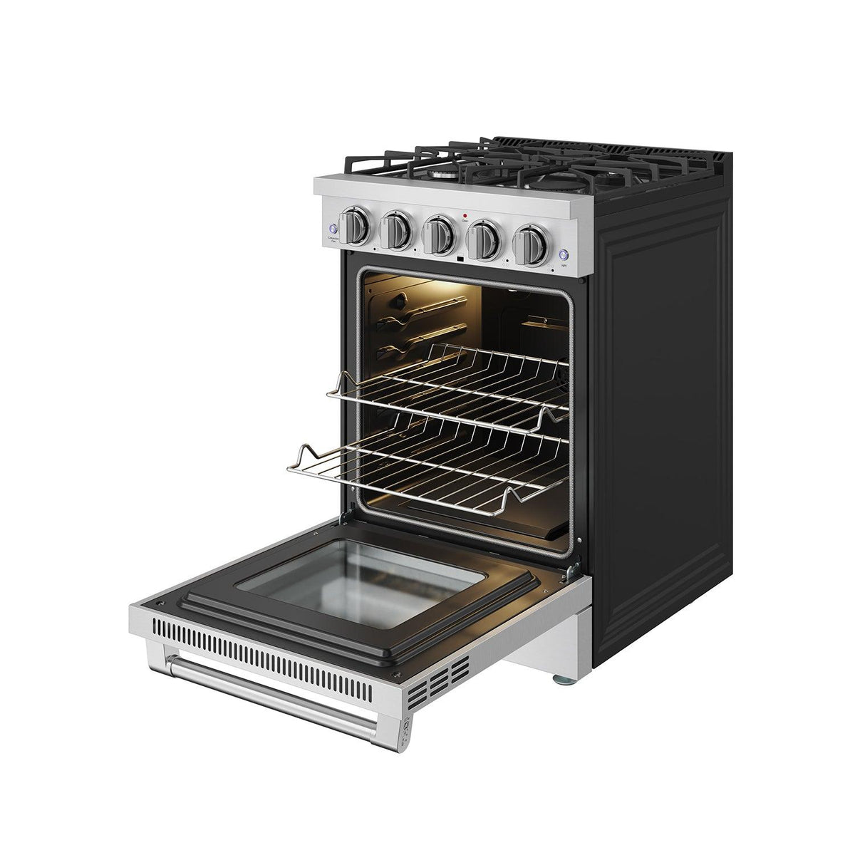 24 Inch S Series Professional Gas Range - Stainless Steel