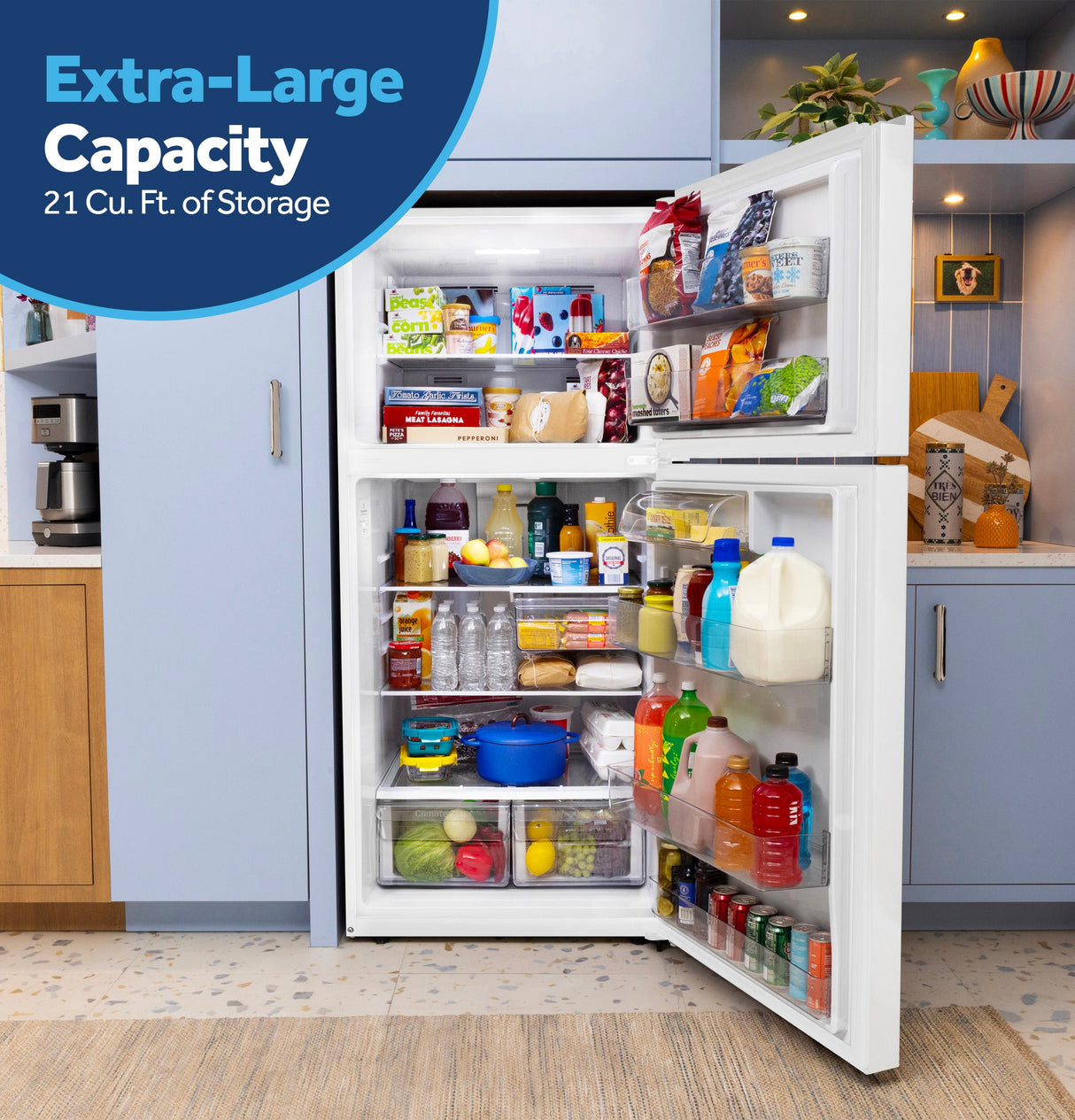 GE® 21 Cu. Ft. Garage Ready Top-Freezer Refrigerator