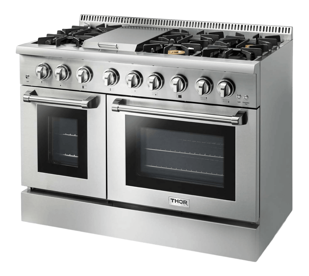 Thor Kitchen 48 Inch Professional Dual Fuel Range In Stainless Steel - Hrd4803ulp