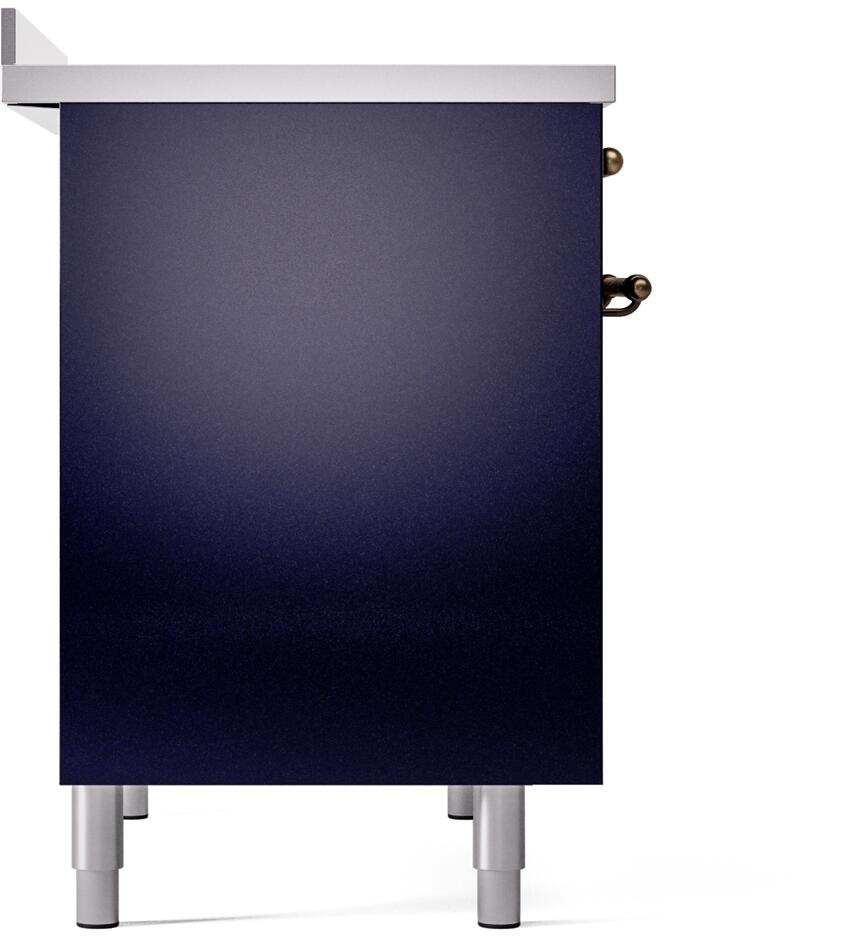 Nostalgie II 40 Inch Electric Freestanding Range in Blue with Bronze Trim