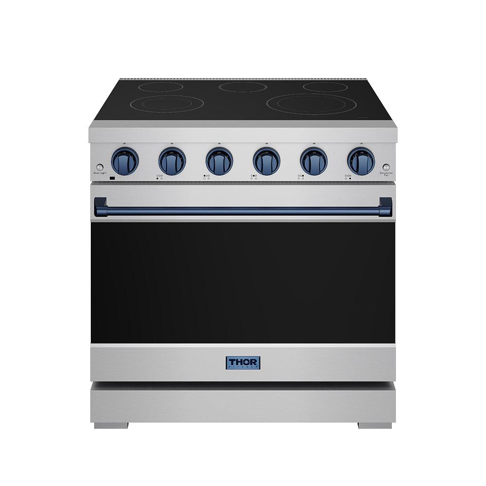 36 Inch Professional Electric Range In Stainless Steel/blue Gordon Ramsay Series
