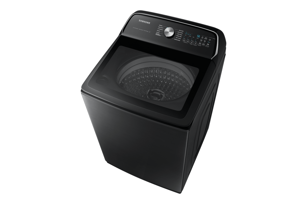 5.4 cu. ft. Extra-Large Capacity Smart Top Load Washer with ActiveWave™ Agitator and Super Speed Wash in Brushed Black