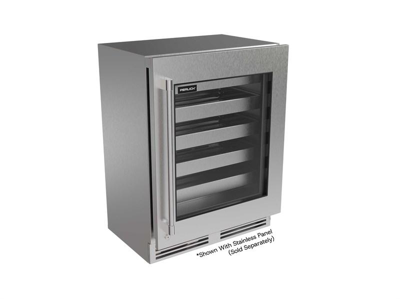 G5 Luxe Shallow Depth- ADA 24" Wine Reserve, Glass Door- Factory Right (Adjustable) Hinge - Indoor/Outdoor Rated