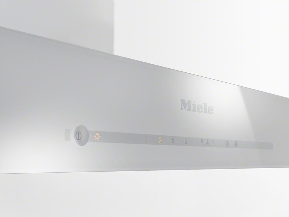 DA 6690 W Puristic Edition 6000 AM Wall ventilation hood with energy-efficient LED lighting and touch controls for simple operation.