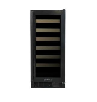 15" Standard Efficiency Single Zone Wine Cellar - Stainless Frame Glass Door - Left Hinge