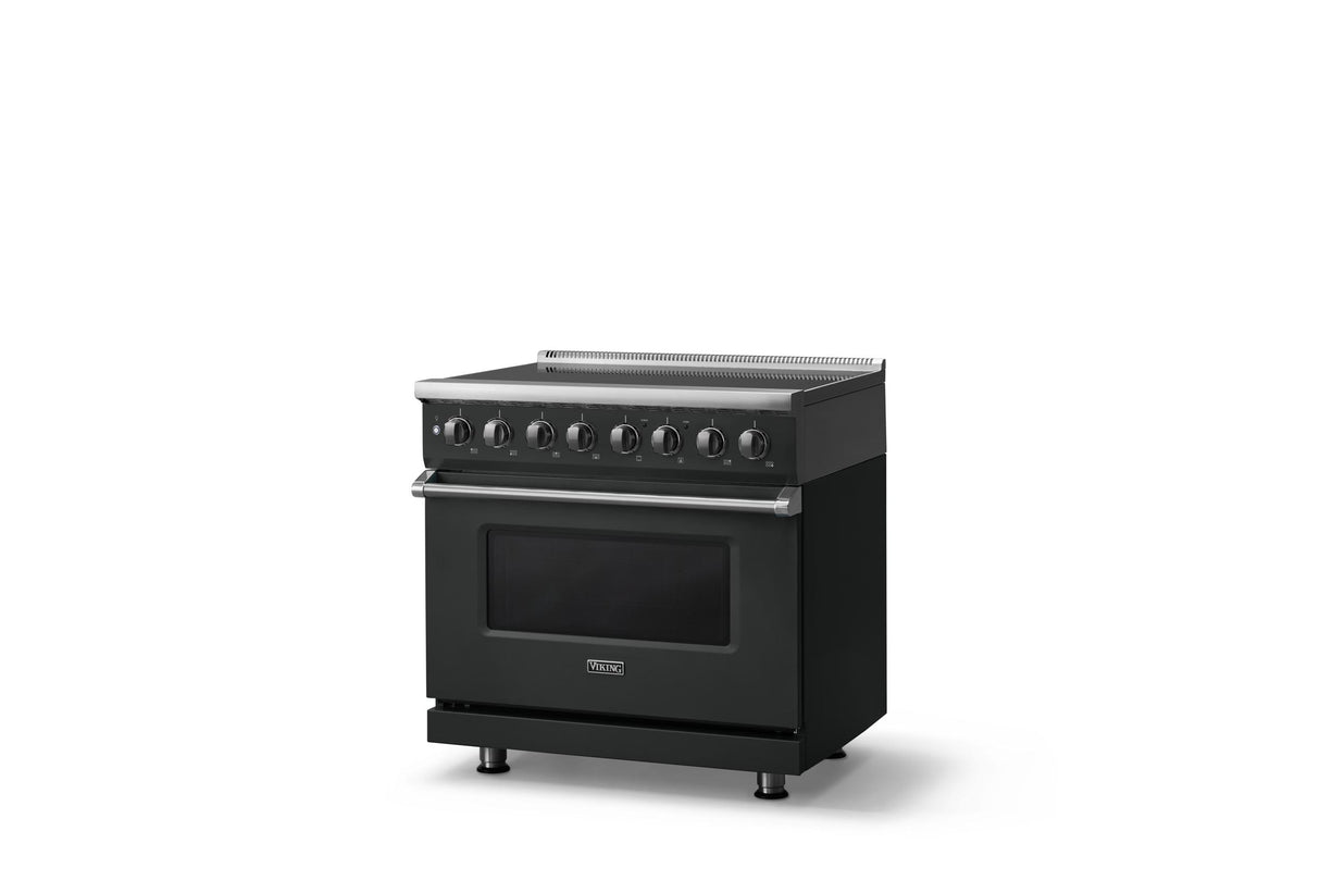 36"W. Induction Range (Finish: Antique Bronze, Trim: Polished Chrome)