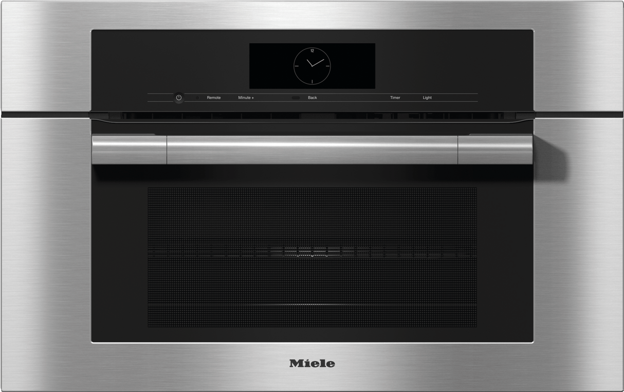 H 7770 BM Clean Touch Steel - 30" compact speed oven in a perfectly combinable design with automatic programs and roast probe.