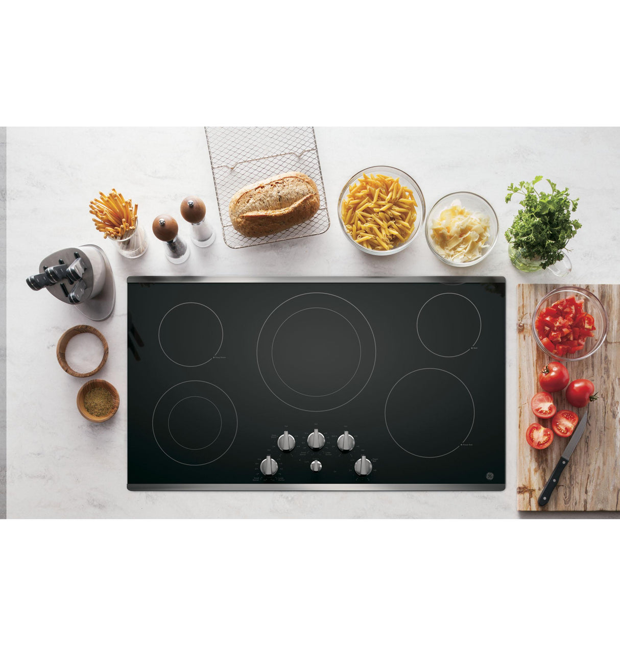 GE® 36" Built-In Knob Control Electric Cooktop