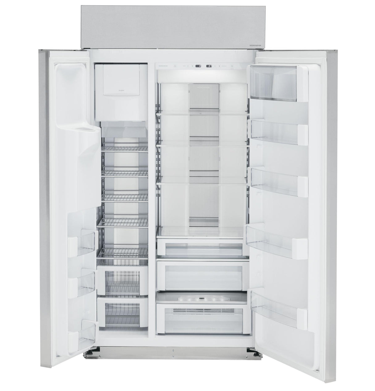 Monogram 48" Smart Built-In Side-by-Side Refrigerator with Dispenser