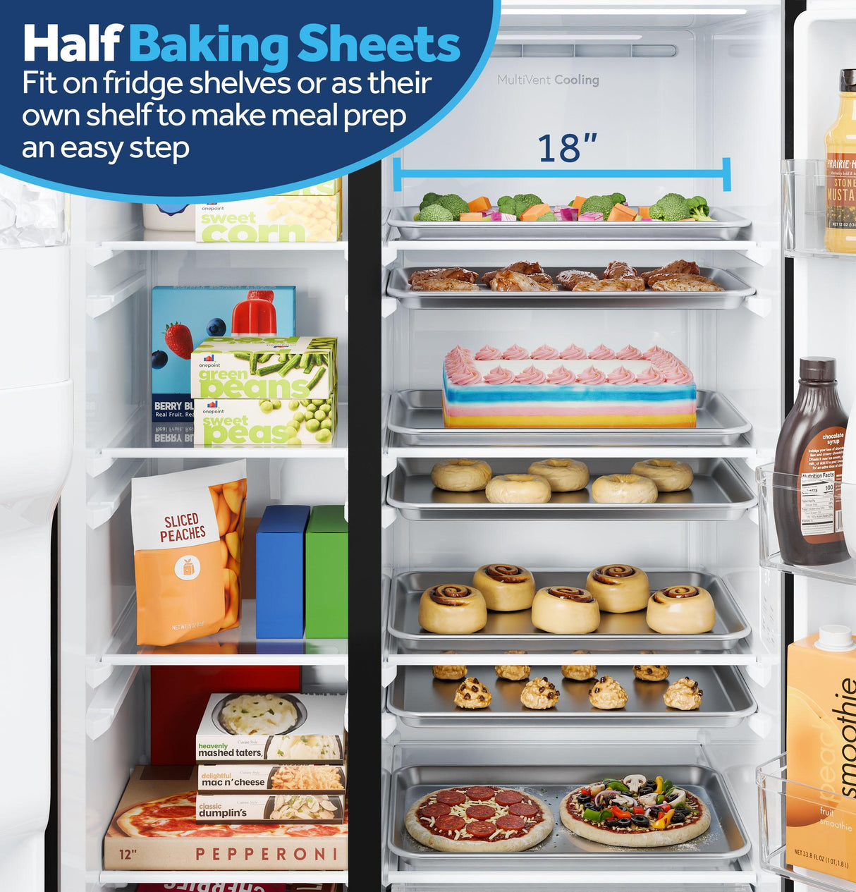 GE® 23.6 Cu. Ft. Counter-Depth Side-By-Side Refrigerator with Extra Tall Dispenser and In-Door Icemaker