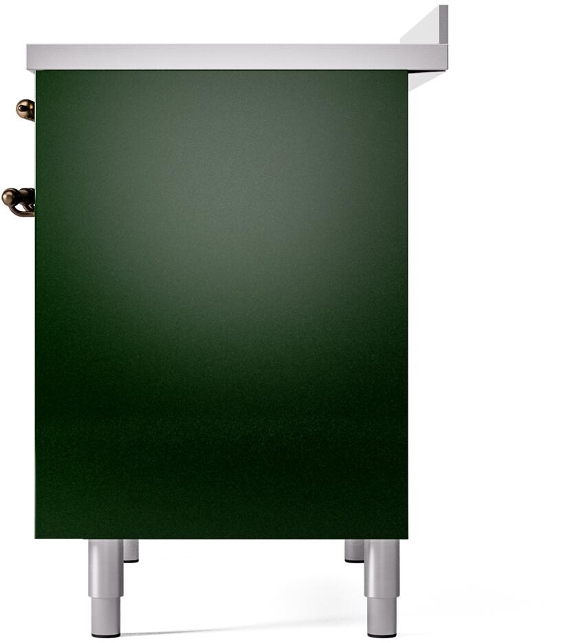 Nostalgie II 40 Inch Electric Freestanding Range in Emerald Green with Bronze Trim