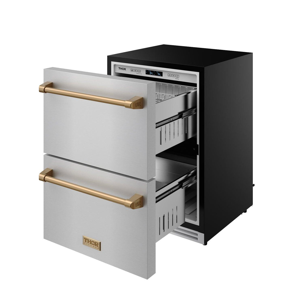 24 Inch Undercounter Built-in / Freestanding Drawer Freezer - Stainless Steel/bronze Gordon Ramsay Series