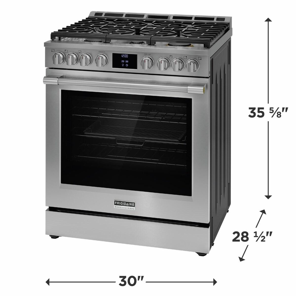 30" Gas Range with No Preheat and Air Fry