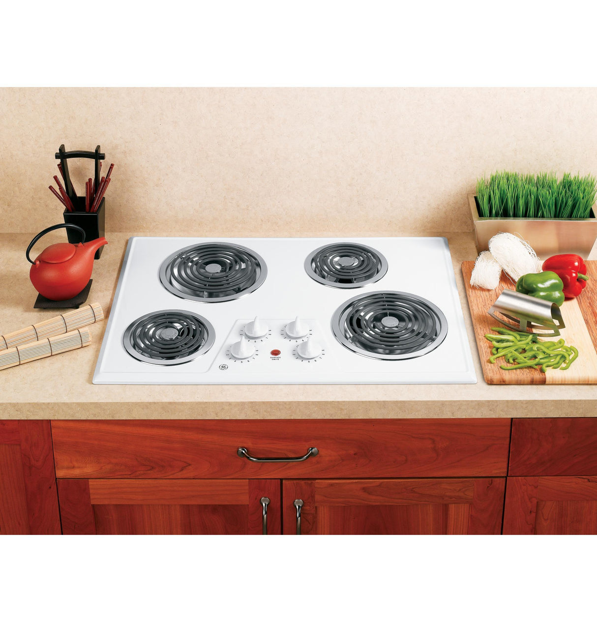GE® 30" Built-In Electric Cooktop