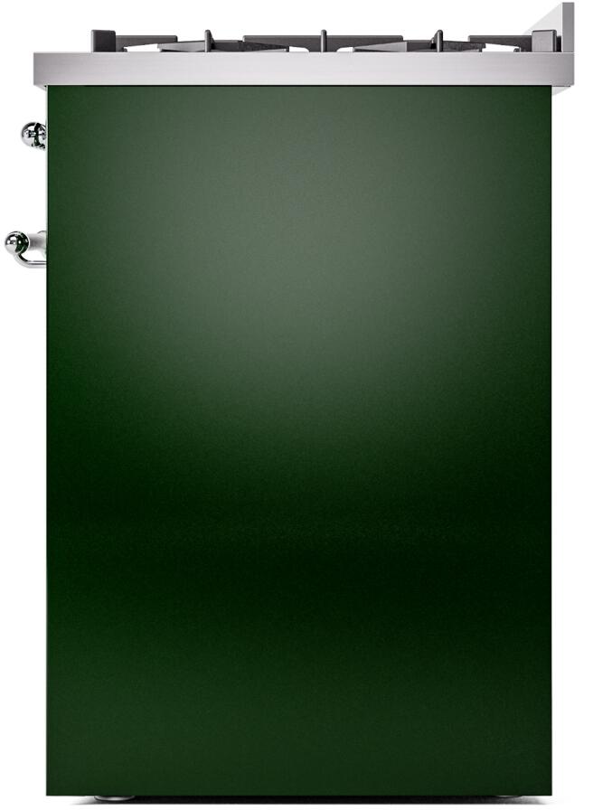 Nostalgie II 30 Inch Dual Fuel Liquid Propane Freestanding Range in Emerald Green with Chrome Trim