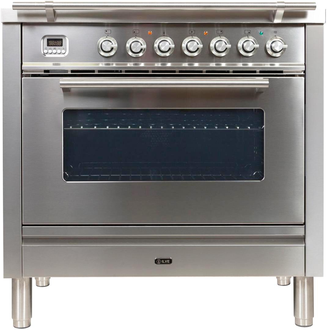 Professional Plus 36 Inch Dual Fuel Liquid Propane Freestanding Range in Stainless Steel with Chrome Trim