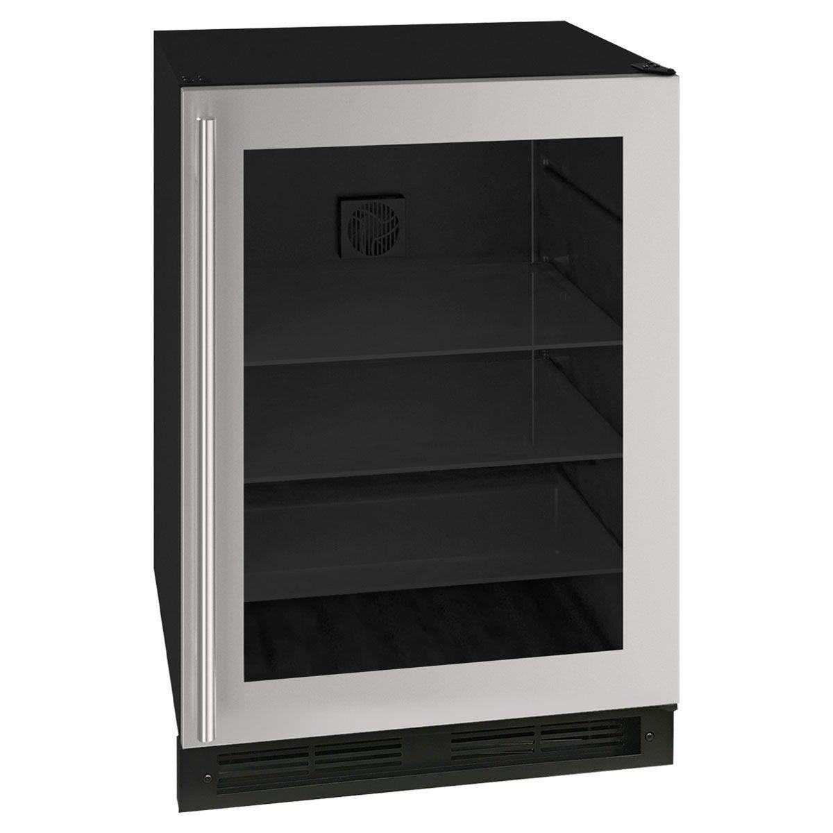 24-In Classic Built-In Beverage Center with Door Style - Stainless Steel Frame Glass