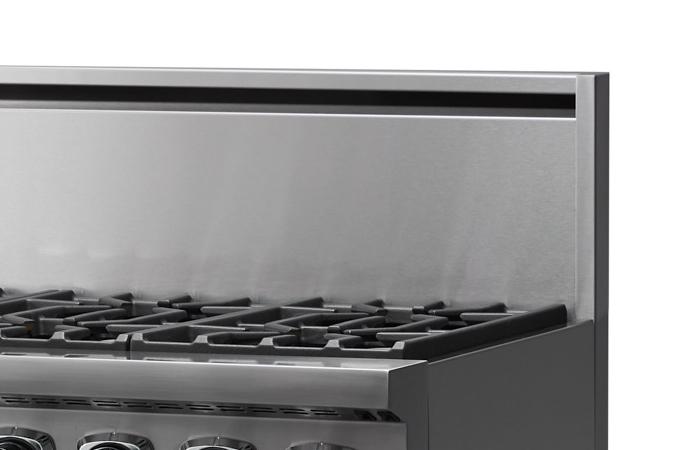 10"H. Backguard for 48"W. Range