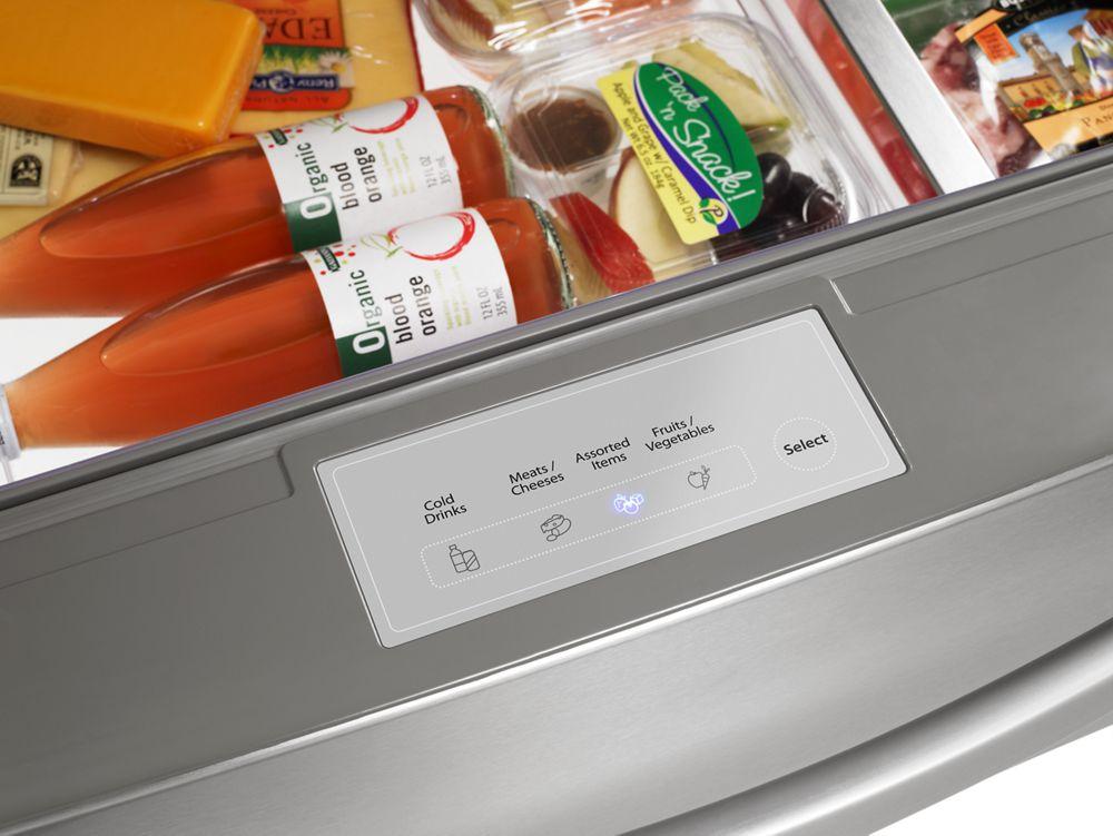 36-inch Wide 4-Door Refrigerator with More Flexible Storage