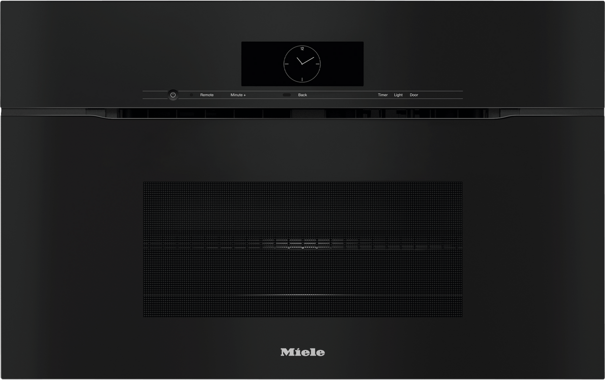H 7870 BMX Obsidian black - 30" handleless compact speed oven in a perfectly combinable design with automatic programs and roast probe.