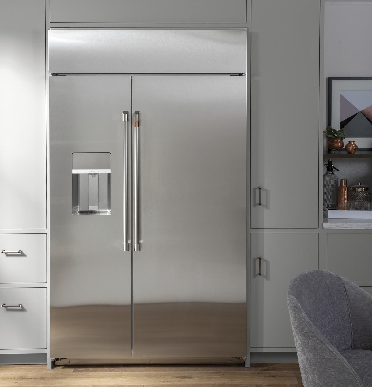 CAF(EBACK)™ 48" Smart Built-In Side-by-Side Refrigerator with Dispenser