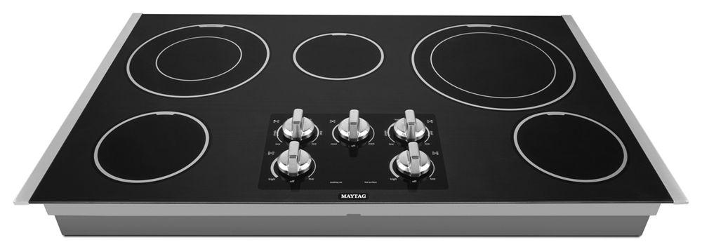 36-inch Wide Electric Cooktop with Dual-Choice Elements