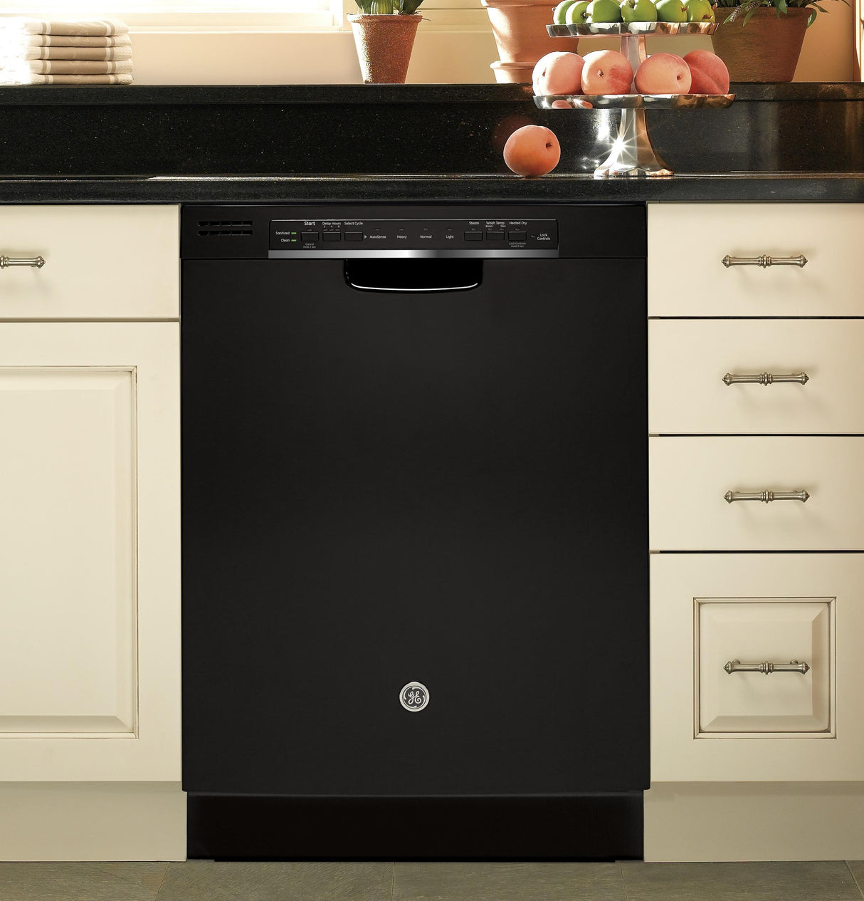 GE® Stainless Steel Interior Dishwasher with Front Controls