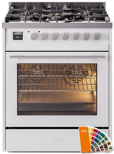 Professional Plus II 30 Inch Dual Fuel Liquid Propane Freestanding Range in RAL Custom Color with Trim