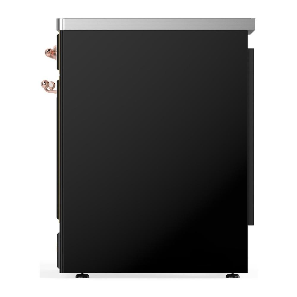 ILVE UMIB30NR3BKP Majestic III 30 inch Induction Range with 4 Elements, 4 cu. ft. Oven Capacity (Triple Glass Door, Glossy Black, Copper)
