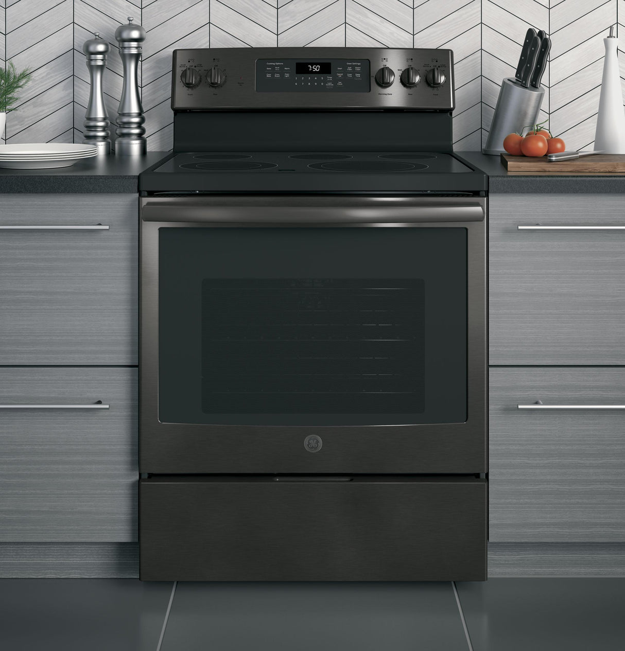 GE® 30" Free-Standing Electric Convection Range