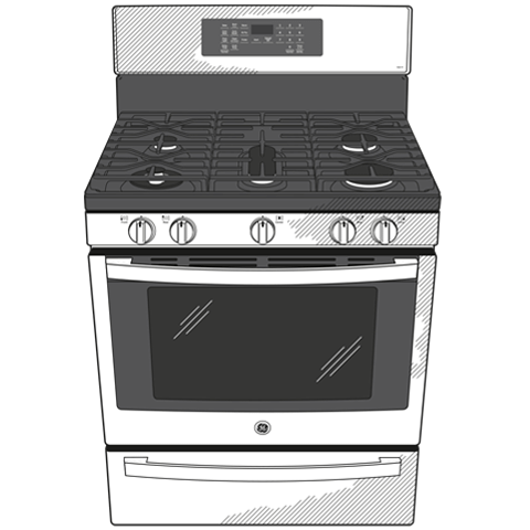 GE Profile™ Smart 30" Free-Standing Self Clean Gas Range with No Preheat Air Fry