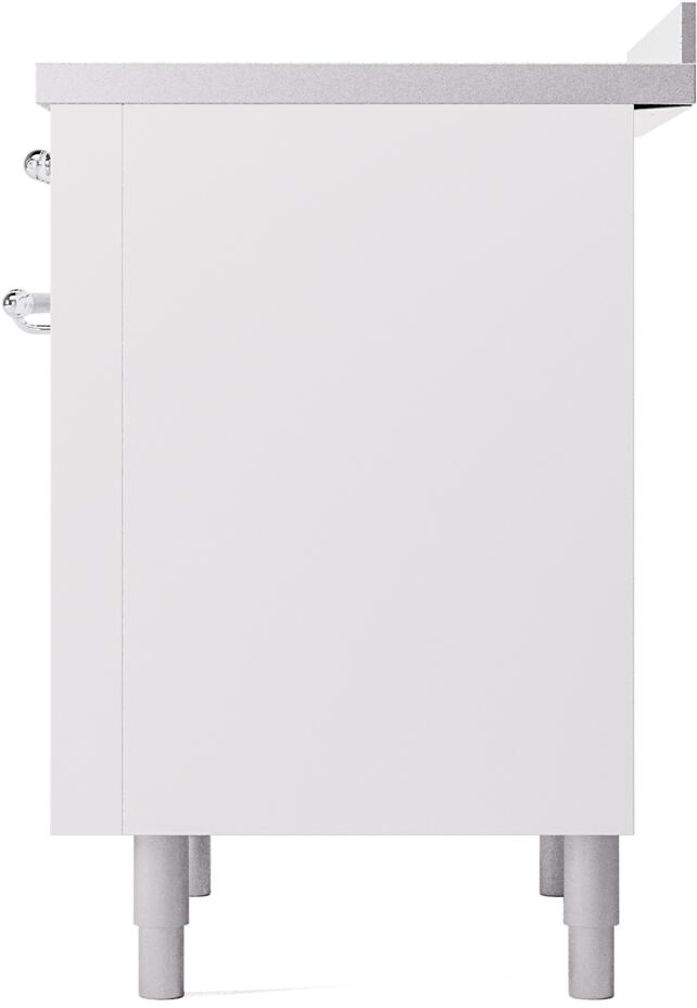 Nostalgie II 36 Inch Electric Freestanding Range in White with Chrome Trim