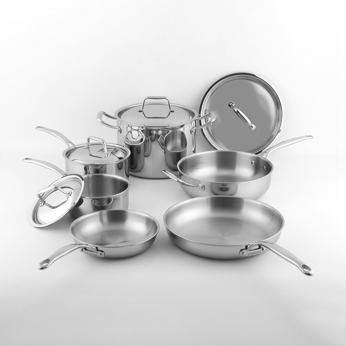 Thor Kitchen 10-piece Tri-ply Stainless Steel Cookware Set