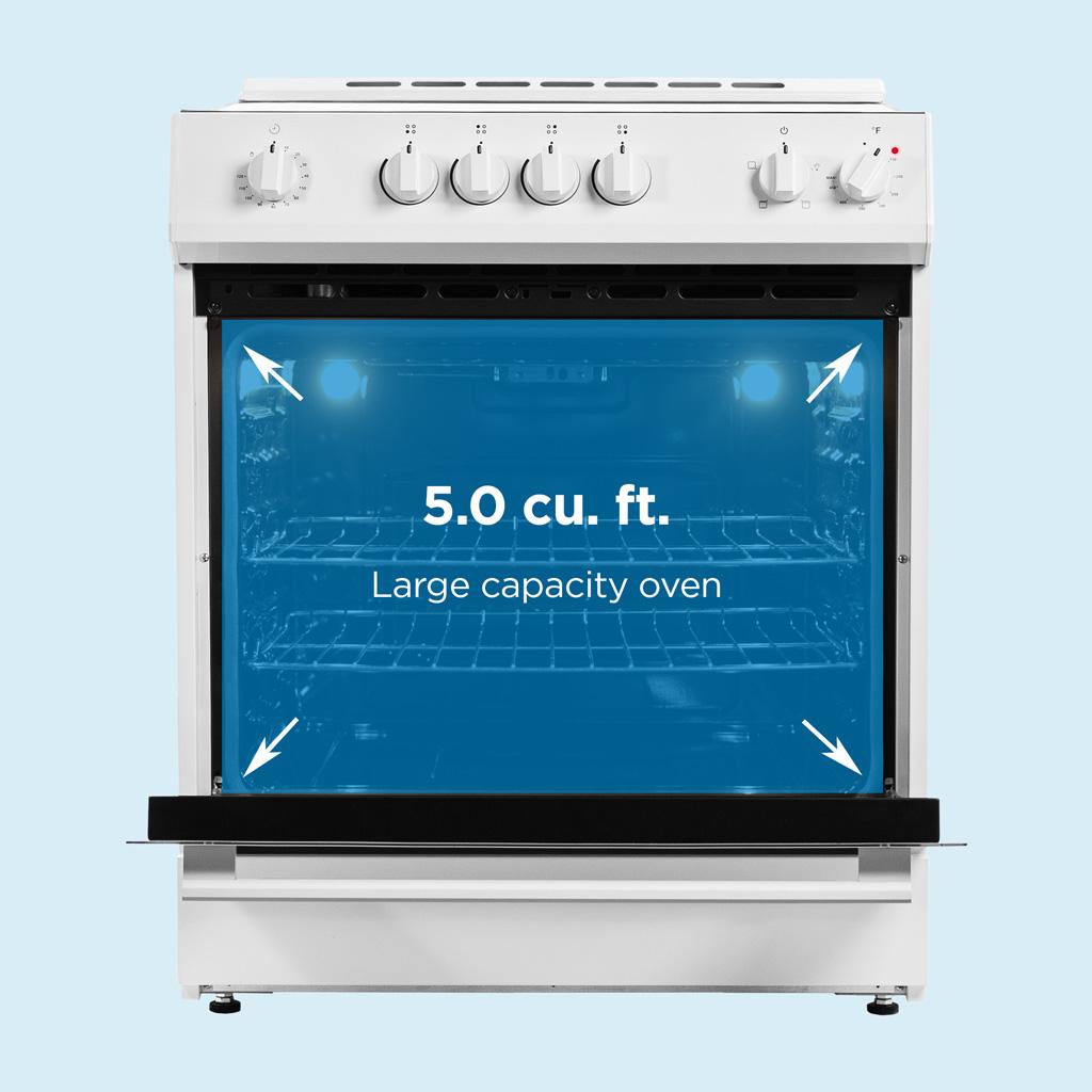 Danby 30 Slide in Smooth Top Electric Range with Knob Controls in White