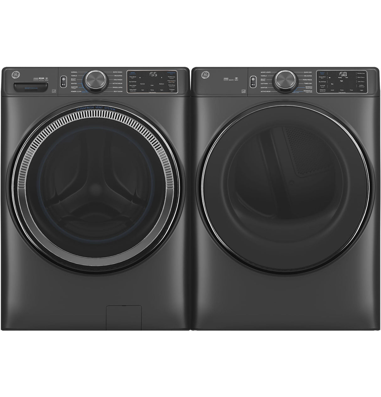 GE® ENERGY STAR® 5.0 cu. ft. Capacity Smart Front Load Steam Washer with SmartDispense™ UltraFresh Vent System with OdorBlock™ and Steam
