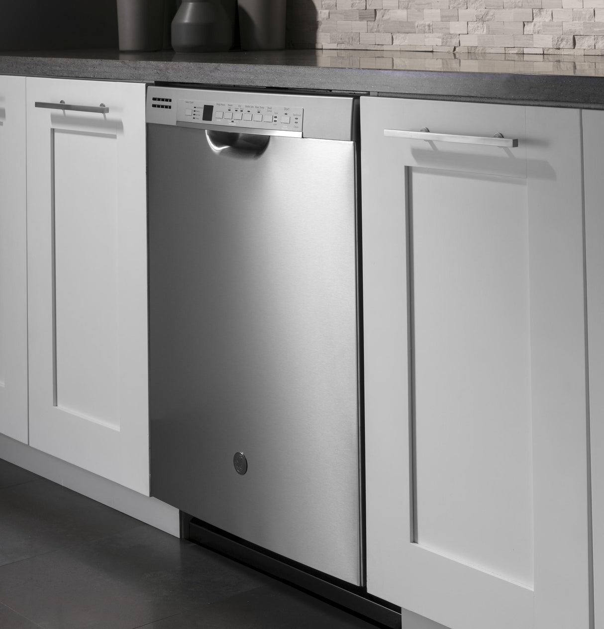 GE® ENERGY STAR® Front Control with Plastic Interior Dishwasher with Sanitize Cycle & Dry Boost