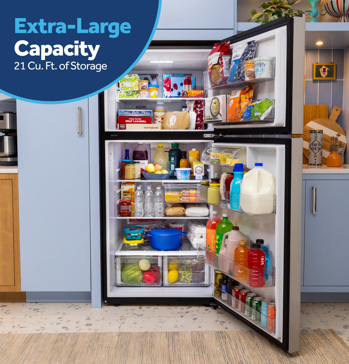 GE® 21 Cu. Ft. Garage Ready Top-Freezer Refrigerator