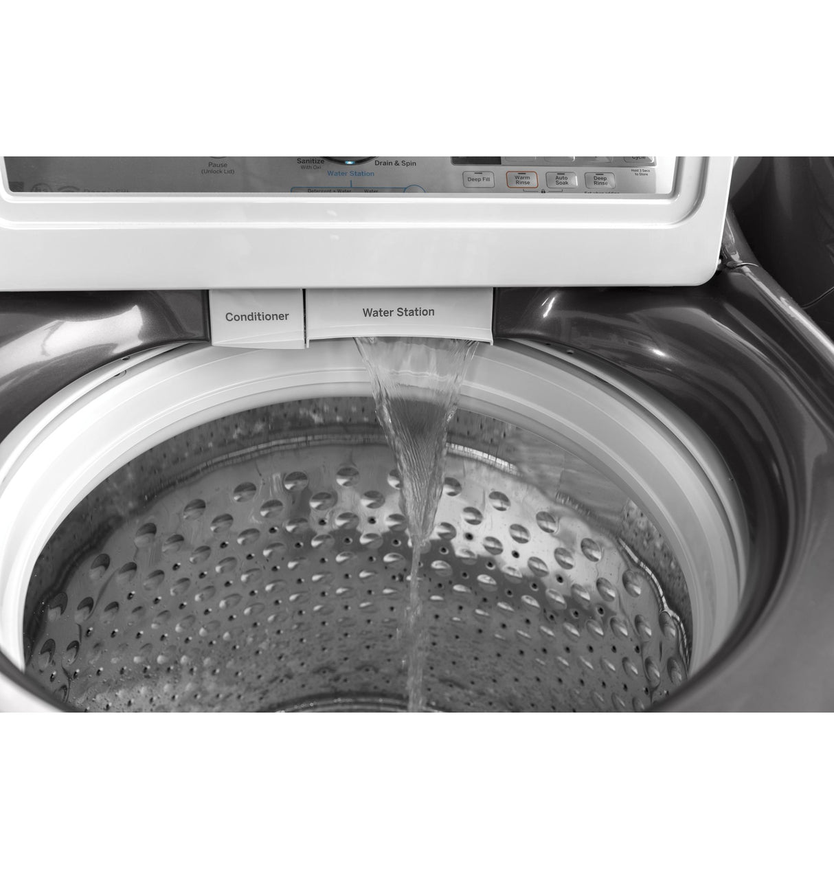 GE® 5.0 cu. ft. Capacity Smart Washer with Stainless Steel Basket