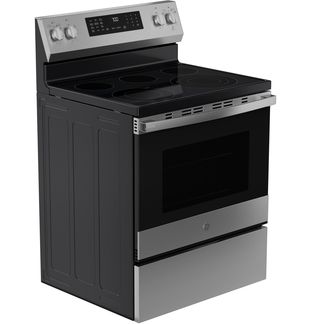 GE Profile™ ENERGY STAR® 30" Smart Free-Standing Electric Convection Range with No Preheat Air Fry and EasyWash™ Oven Tray