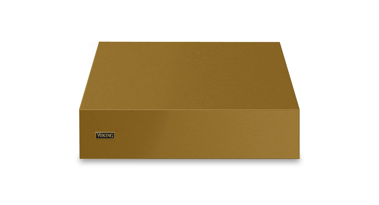 36"W. 18"H. Wall Hood (Finish: Golden Hour, Trim: Brushed Brass)