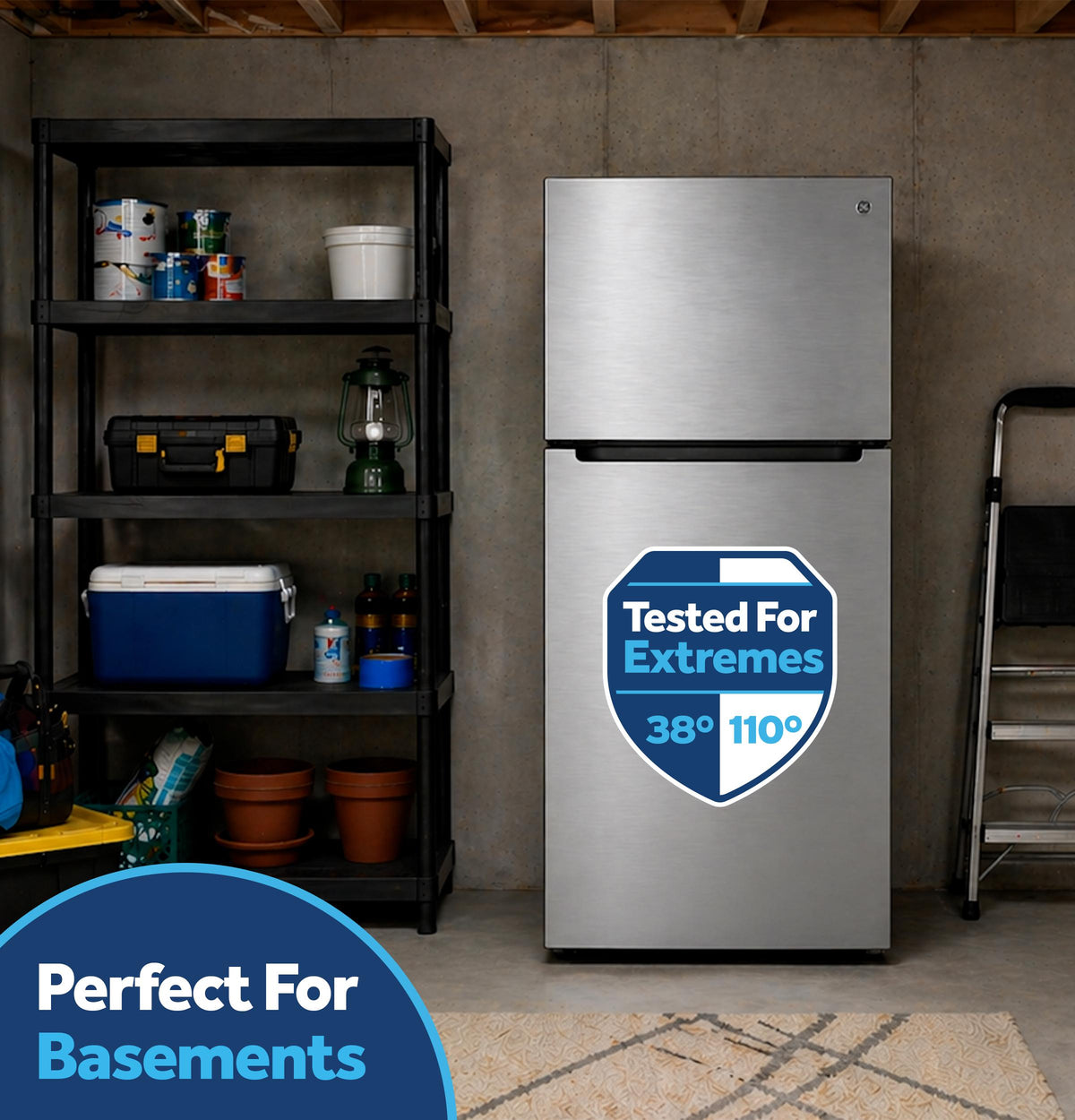 GE® 21 Cu. Ft. Garage Ready Top-Freezer Refrigerator