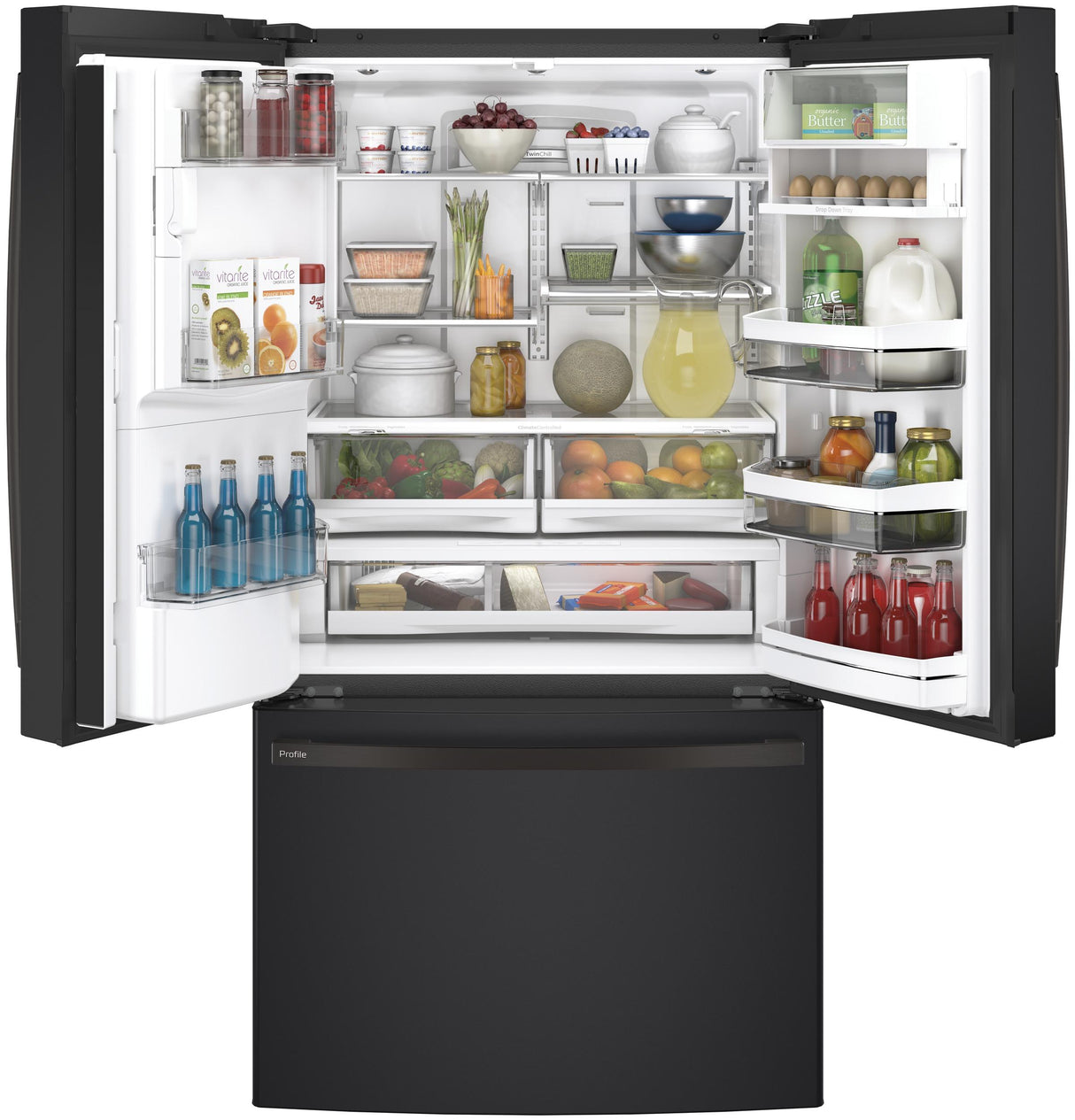 GE Profile™ Series ENERGY STAR® 22.1 Cu. Ft. Counter-Depth French-Door Refrigerator with Hands-Free AutoFill