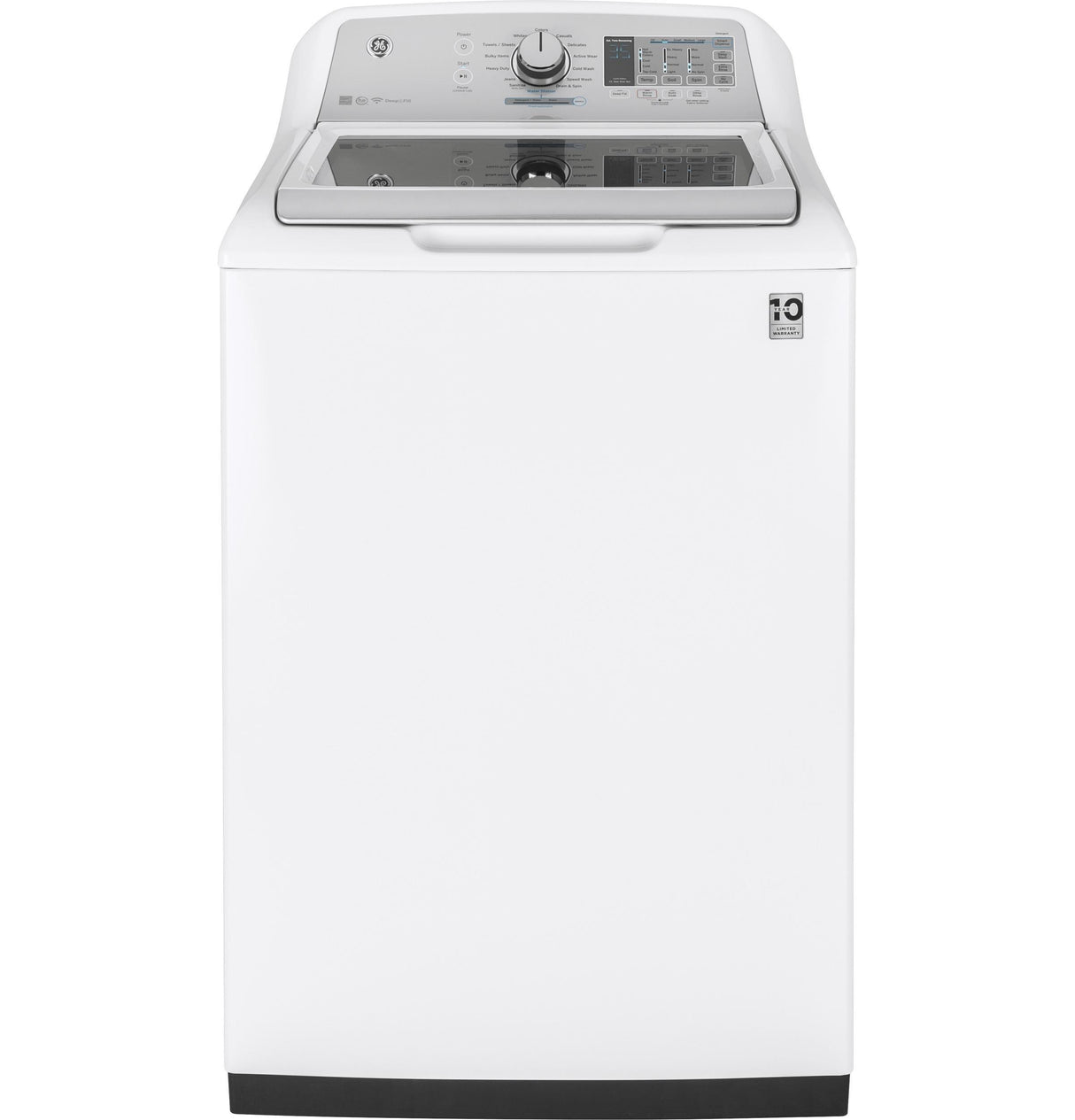 GE® 5.0 cu. ft. Capacity Smart Washer with Stainless Steel Basket