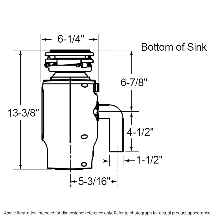 GE DISPOSALL® 1/2 HP Disposall Green Continuous Feed Garbage Disposer Corded