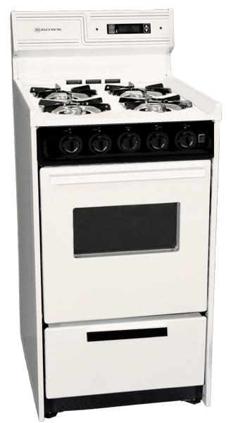 Deluxe Bisque Gas Range In Slim 20" Width With Electronic Ignition, Digital Clock/timer, Oven Window and Light; Replaces Stm1307kw