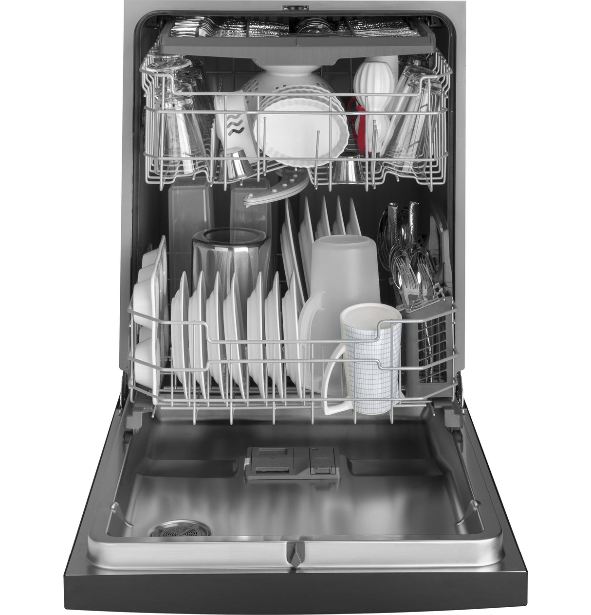 GE® ENERGY STAR® Front Control with Stainless Interior Door Dishwasher with Sanitize Cycle & Dry Boost
