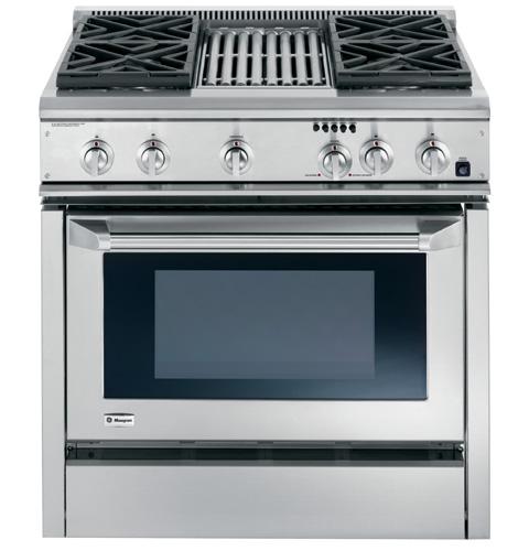 GE Monogram® 36" Dual-Fuel Professional Range with 4 Burners and Grill (Natural Gas)