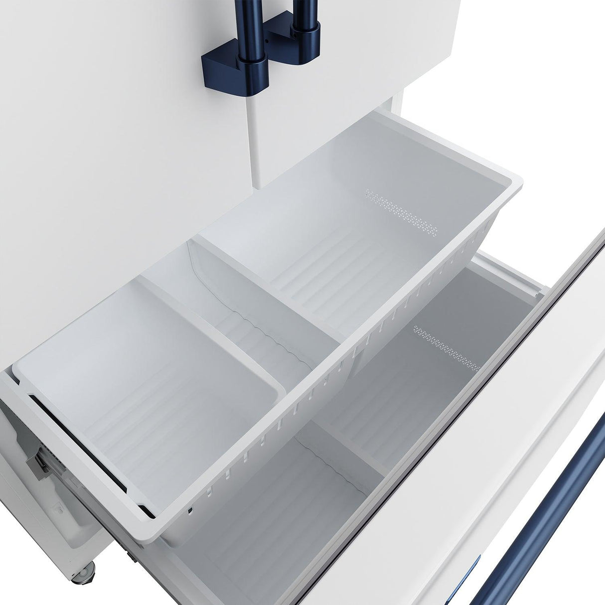 36 Inch French Door Counter Depth Refrigerator With Ice Maker - White/blue Gordon Ramsay Series